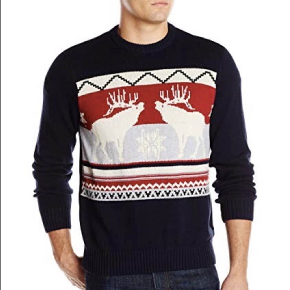 Dockers men’s moose crew Christmas sweater XL